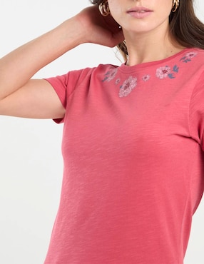 Playera manga corta Week By Weekend cuello redondo para mujer