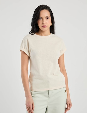Blusa manga corta Week By Weekend cuello redondo para mujer