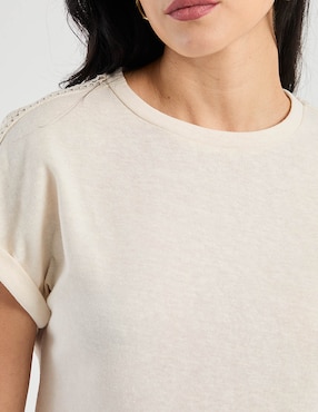 Blusa manga corta Week By Weekend cuello redondo para mujer
