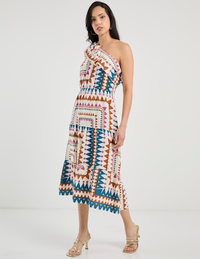 Vestido midi de fiesta Week By Weekend escote medio
