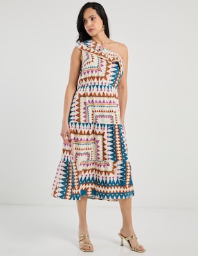 Vestido midi de fiesta Week By Weekend escote medio