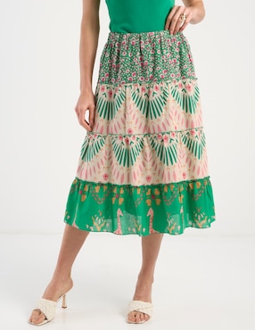Falda midi Week By Weekend a la cintura