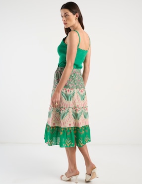 Falda midi Week By Weekend a la cintura