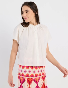 Blusa Week By Weekend manga corta para mujer
