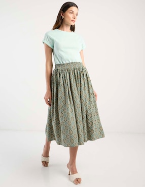 Falda midi Week by Weekend a la cintura