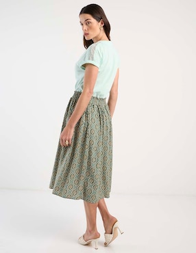 Falda midi Week by Weekend a la cintura