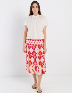 Falda midi Week By Weekend a la cintura
