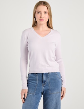 Suéter Week by Weekend cuello V para mujer