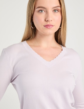 Suéter Week by Weekend cuello V para mujer