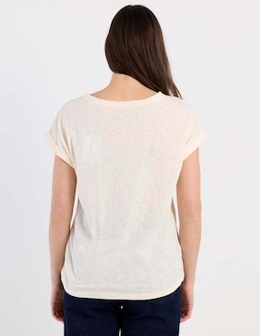 Playera manga corta Week By Weekend cuello redondo para mujer
