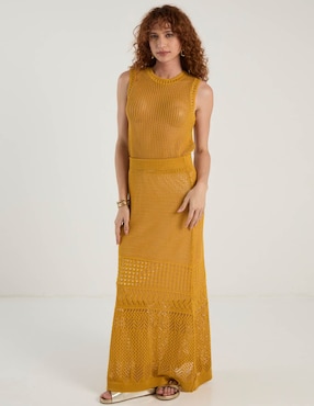 Falda larga Week by Weekend a la cintura