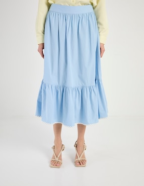 Falda midi Week by Weekend a la cintura
