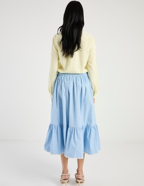 Falda midi Week by Weekend a la cintura
