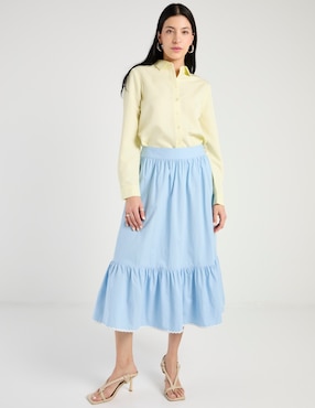Falda midi Week by Weekend a la cintura