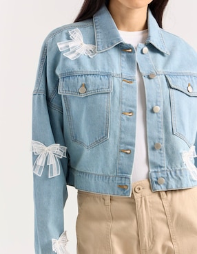 Chamarra denim Week by Weekend de mezclilla para mujer