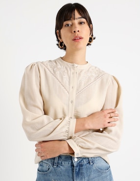 Blusa Week By Weekend manga larga para mujer