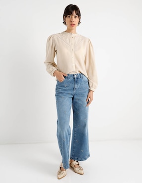 Blusa Week By Weekend manga larga para mujer