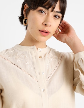 Blusa Week By Weekend manga larga para mujer