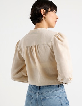 Blusa Week By Weekend manga larga para mujer
