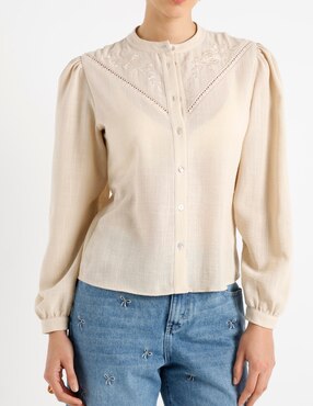 Blusa Week By Weekend manga larga para mujer