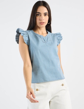 Blusa Week By Weekend manga corta para mujer