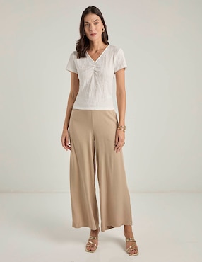 Pantalón relaxed Week by Weekend palazzo para mujer