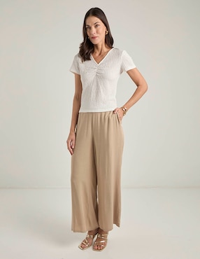 Pantalón relaxed Week by Weekend palazzo para mujer