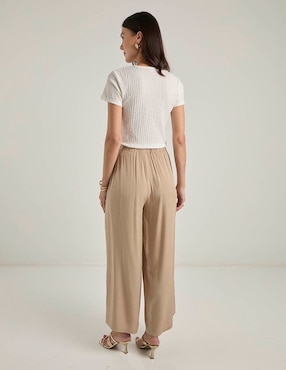 Pantalón relaxed Week by Weekend palazzo para mujer