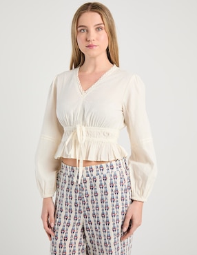 Blusa Week By Weekend manga larga para mujer