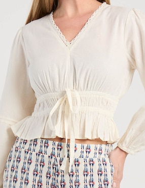 Blusa Week By Weekend manga larga para mujer