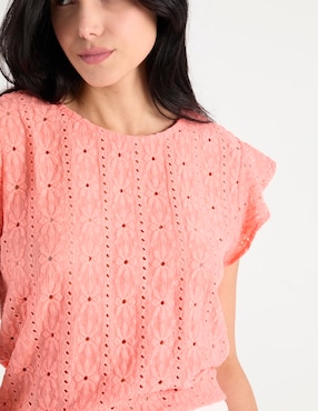 Blusa Week By Weekend manga corta para mujer