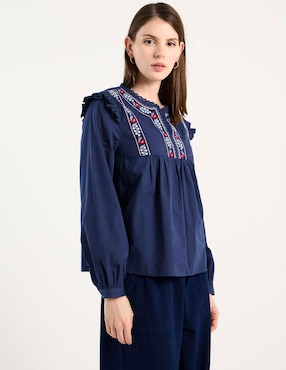 Blusa Week By Weekend manga larga para mujer