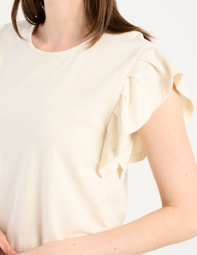 Blusa manga corta Week by Weekend cuello redondo para mujer