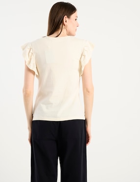Blusa manga corta Week by Weekend cuello redondo para mujer