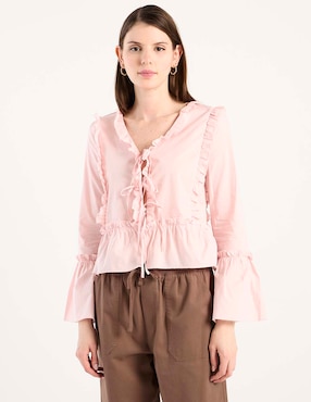 Blusa Week By Weekend manga larga para mujer