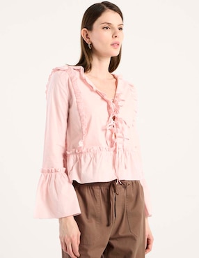 Blusa Week By Weekend manga larga para mujer