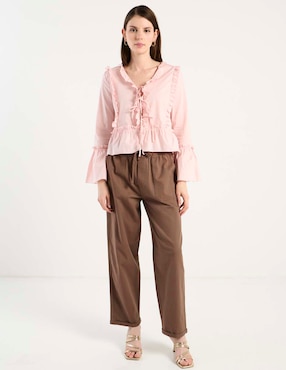 Blusa Week By Weekend manga larga para mujer