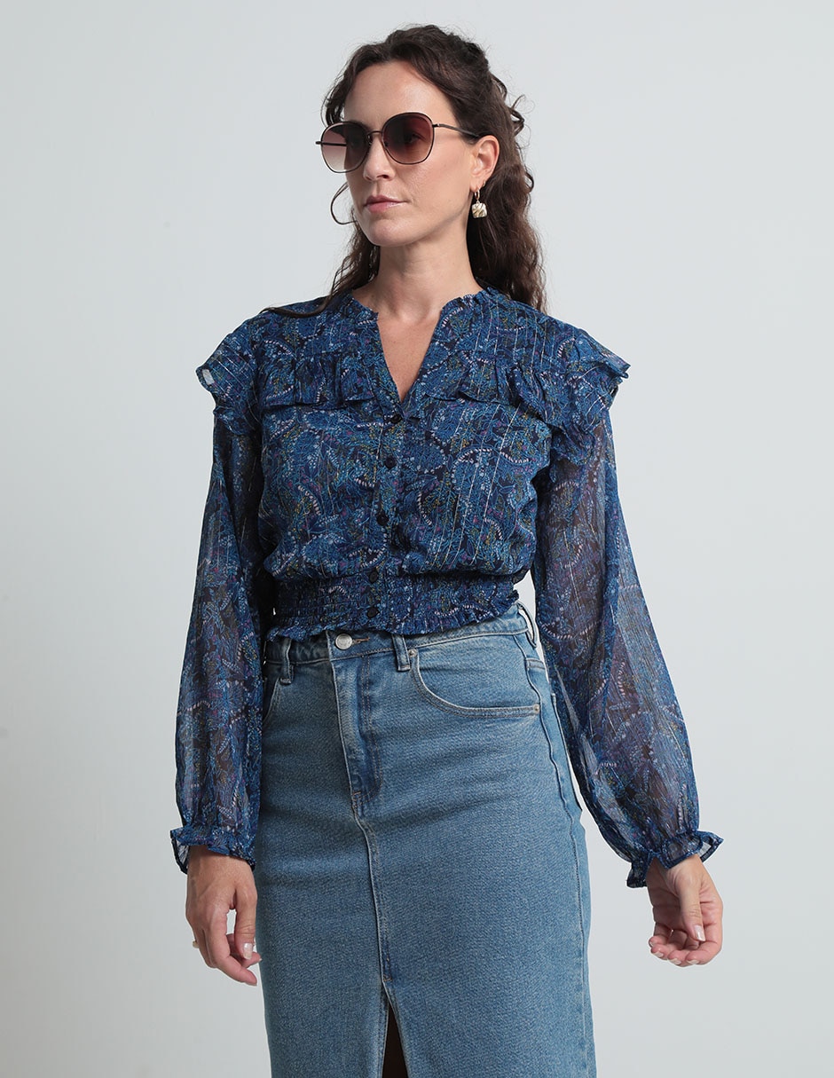 Blusa manga larga para mujer 1