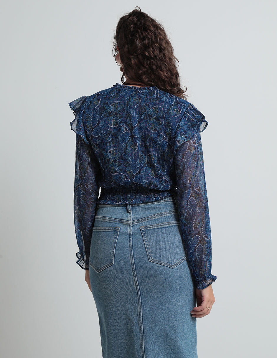 Blusa manga larga para mujer 2