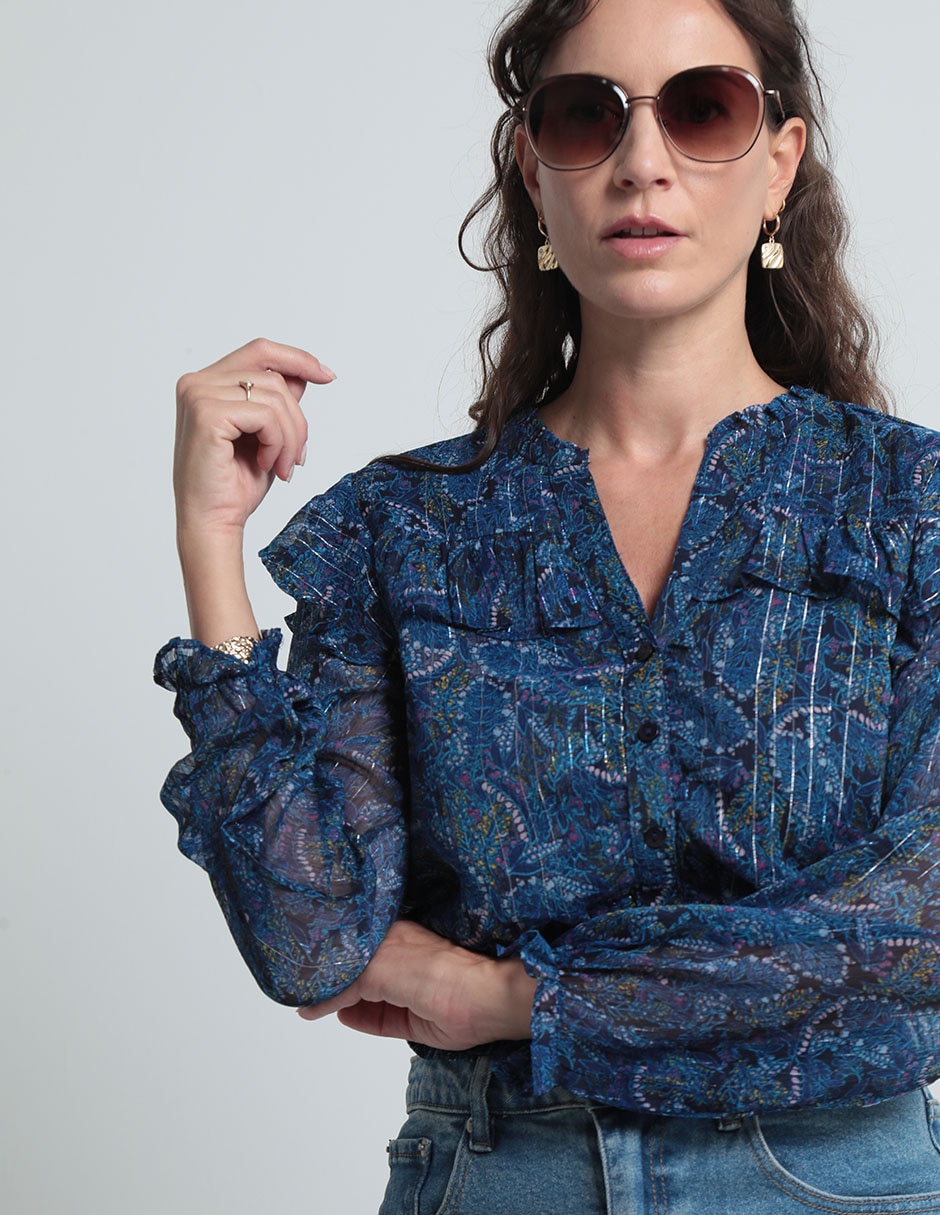 Blusa manga larga para mujer 4