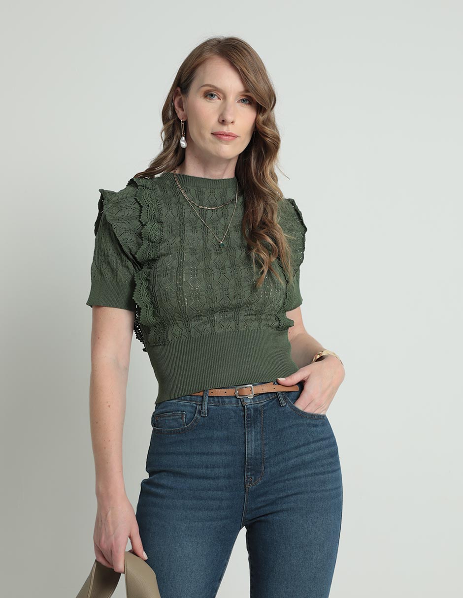 Blusa Weekend manga corta para mujer Suburbia