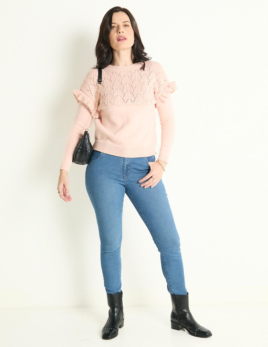 Suéter cuello redondo para mujer 3