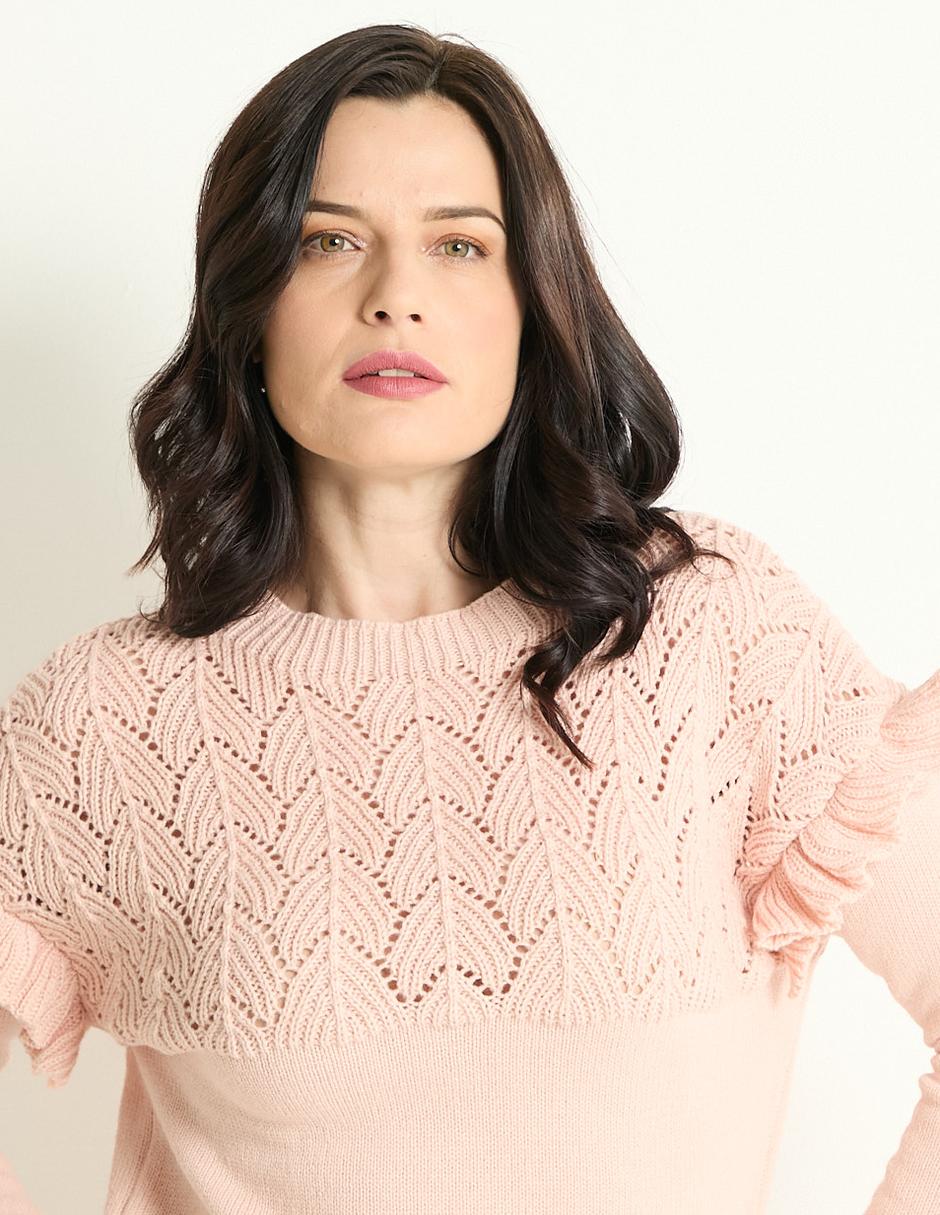 Suéter cuello redondo para mujer 4