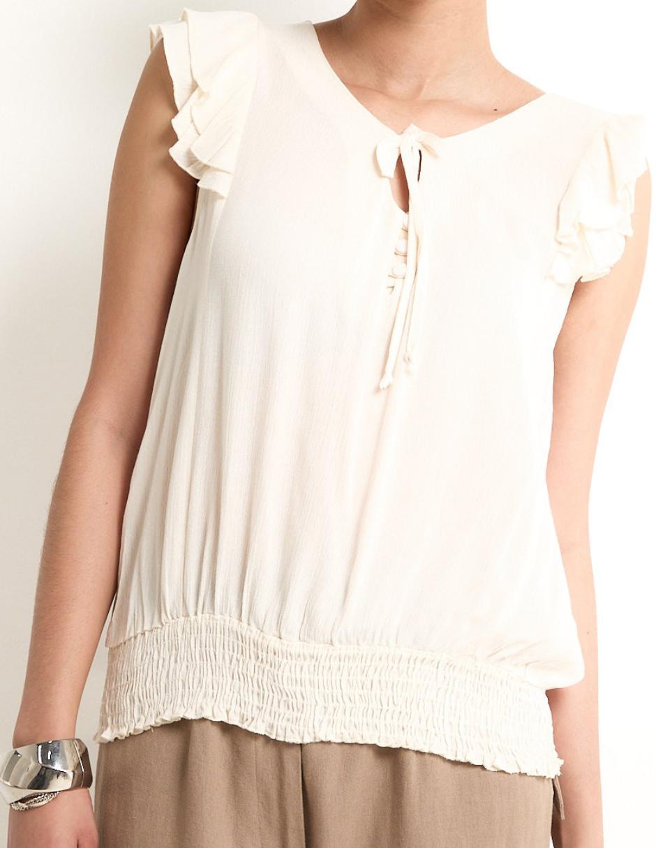 Blusa manga corta para mujer 4
