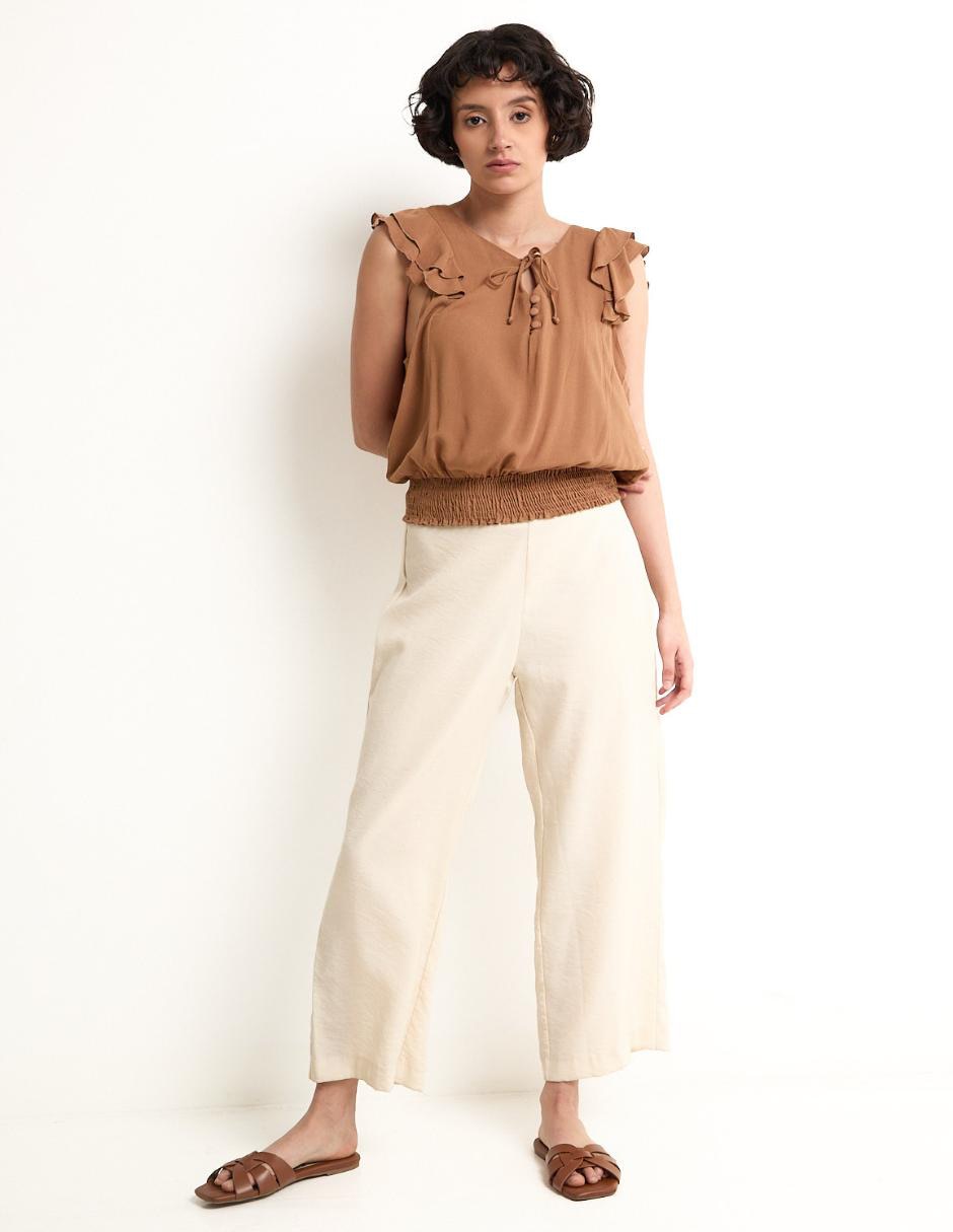 BLUSA WKCL25509-P02 WEEK, EG, CAMELLO