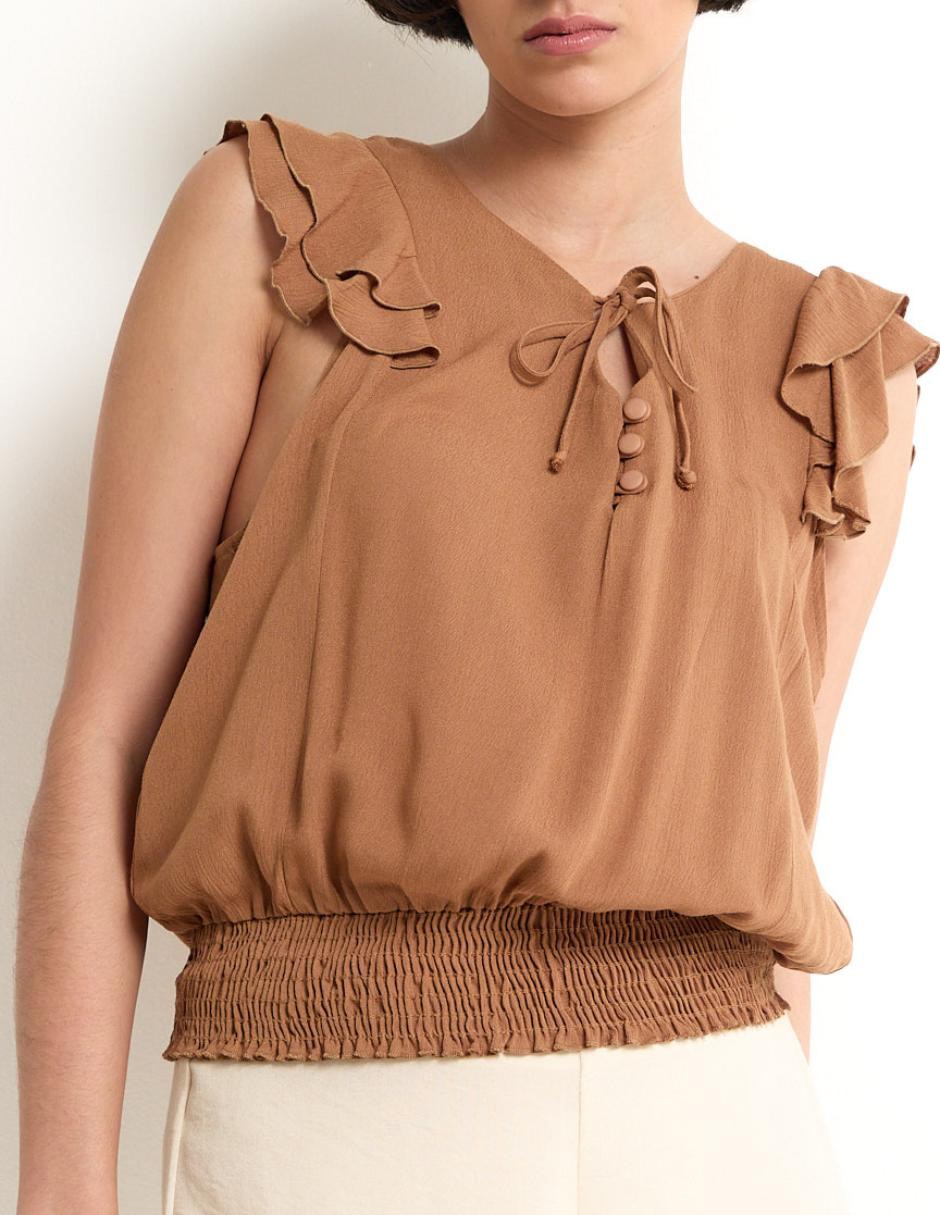 BLUSA WKCL25509-P02 WEEK, EG, CAMELLO