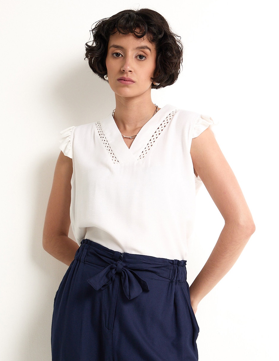 Blusa manga corta para mujer 1