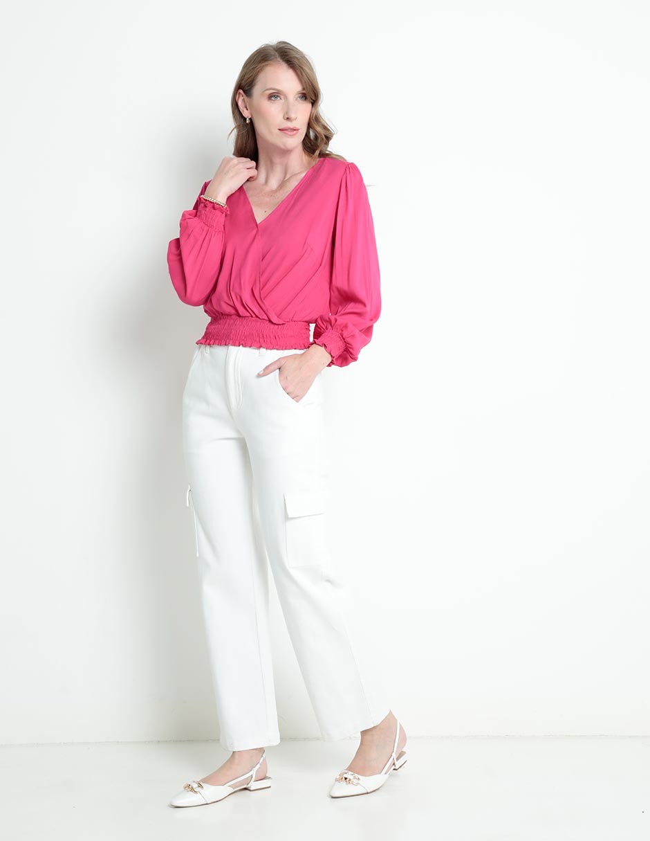 Blusa manga larga para mujer
