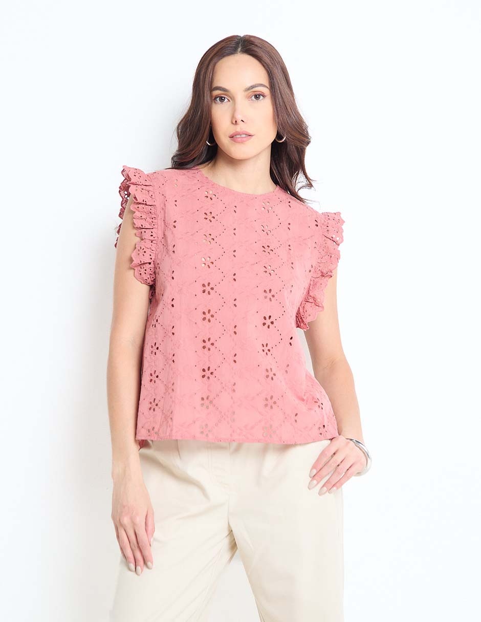 Blusa manga corta para mujer