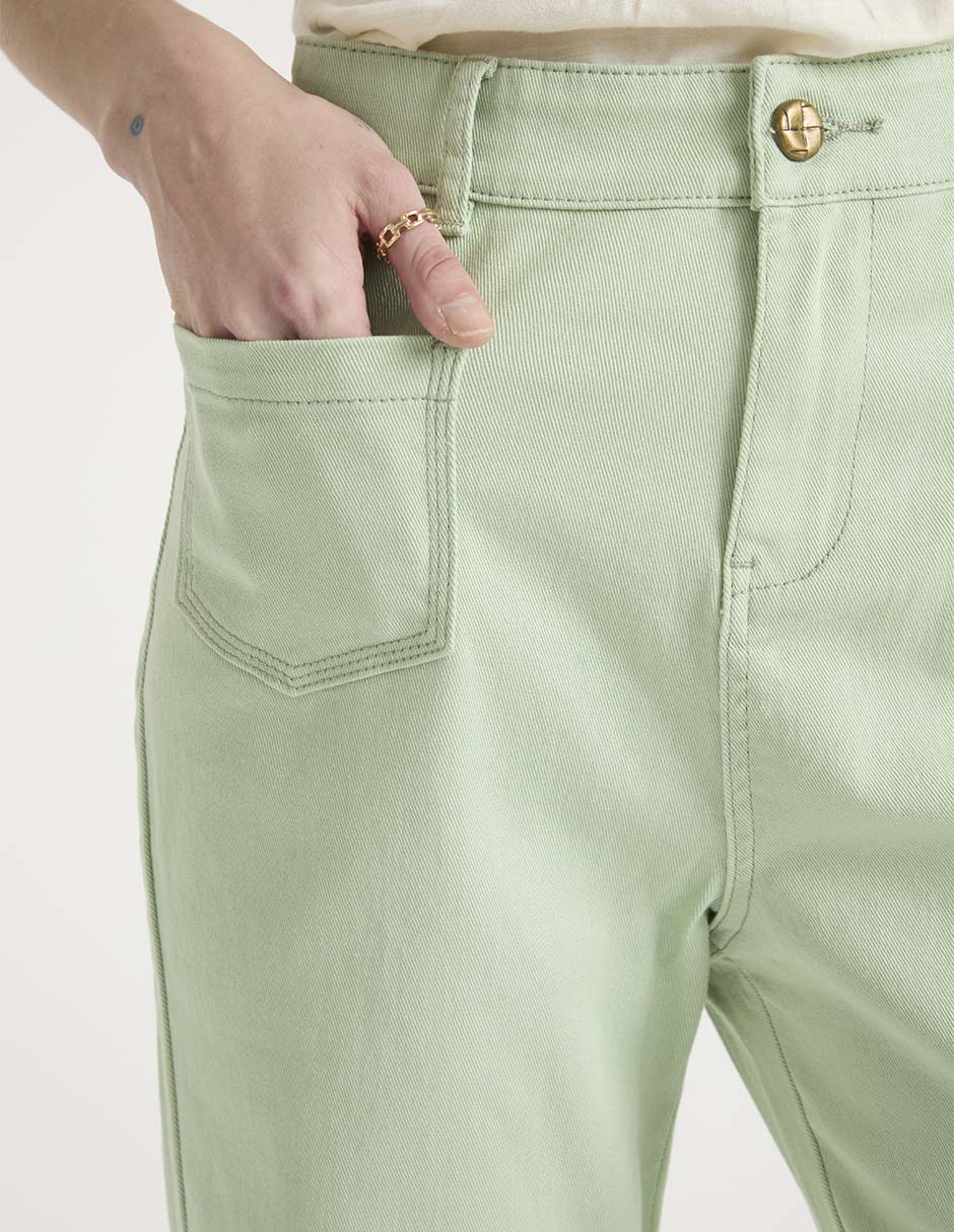 Pantalón chino amplio para mujer 4